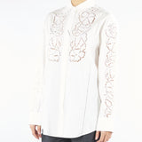 Camicia Bianco morbida in popeline ricamato ELMI 4 MAX MARA WEEKEND 