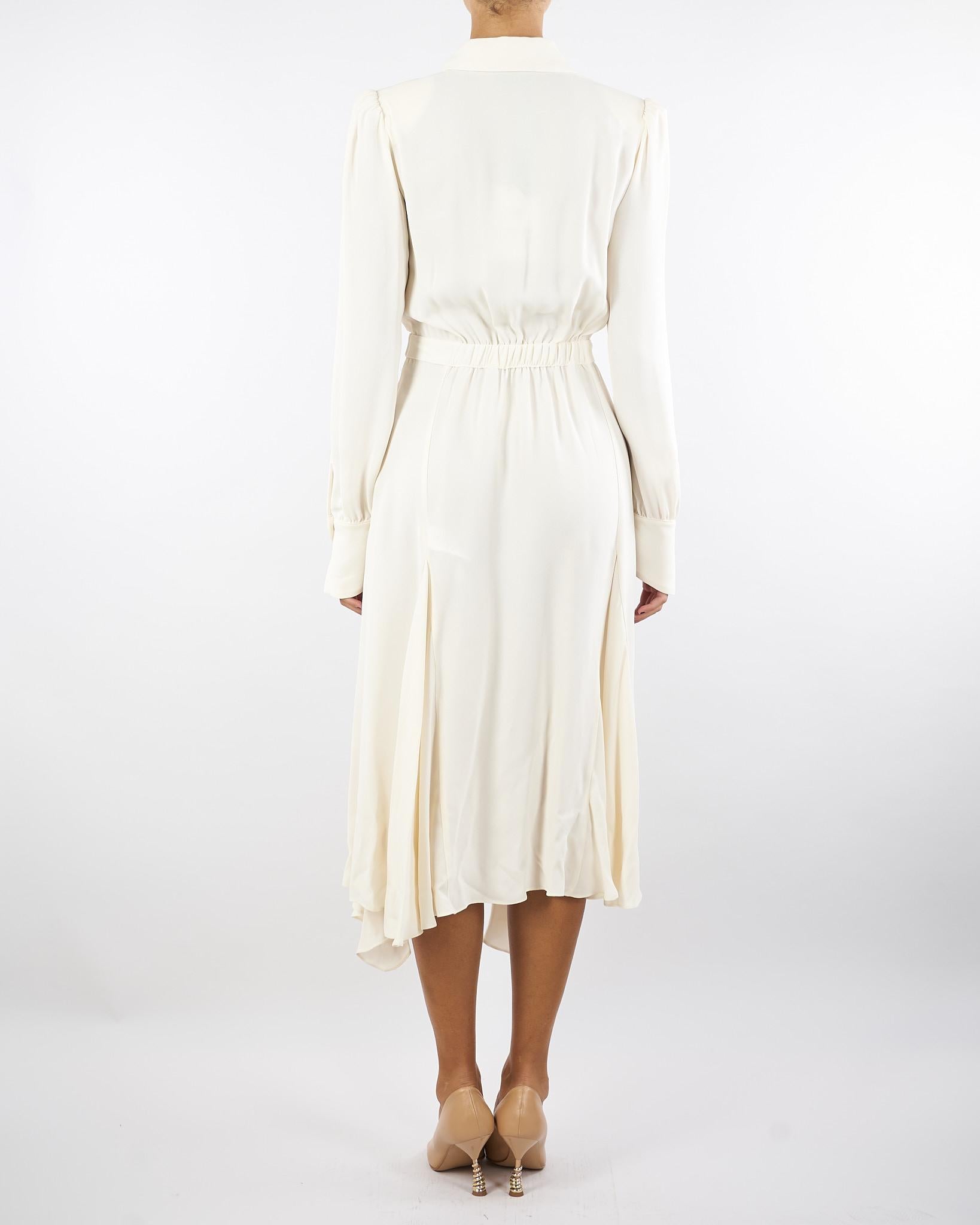 Abito Milk in georgette con collana tubolare ABT0356E2 DZ9 ELISABETTA FRANCHI 