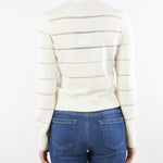 Maglia Avorio Malto a righe in misto lana e cashmere MALTO 4 NENETTE 