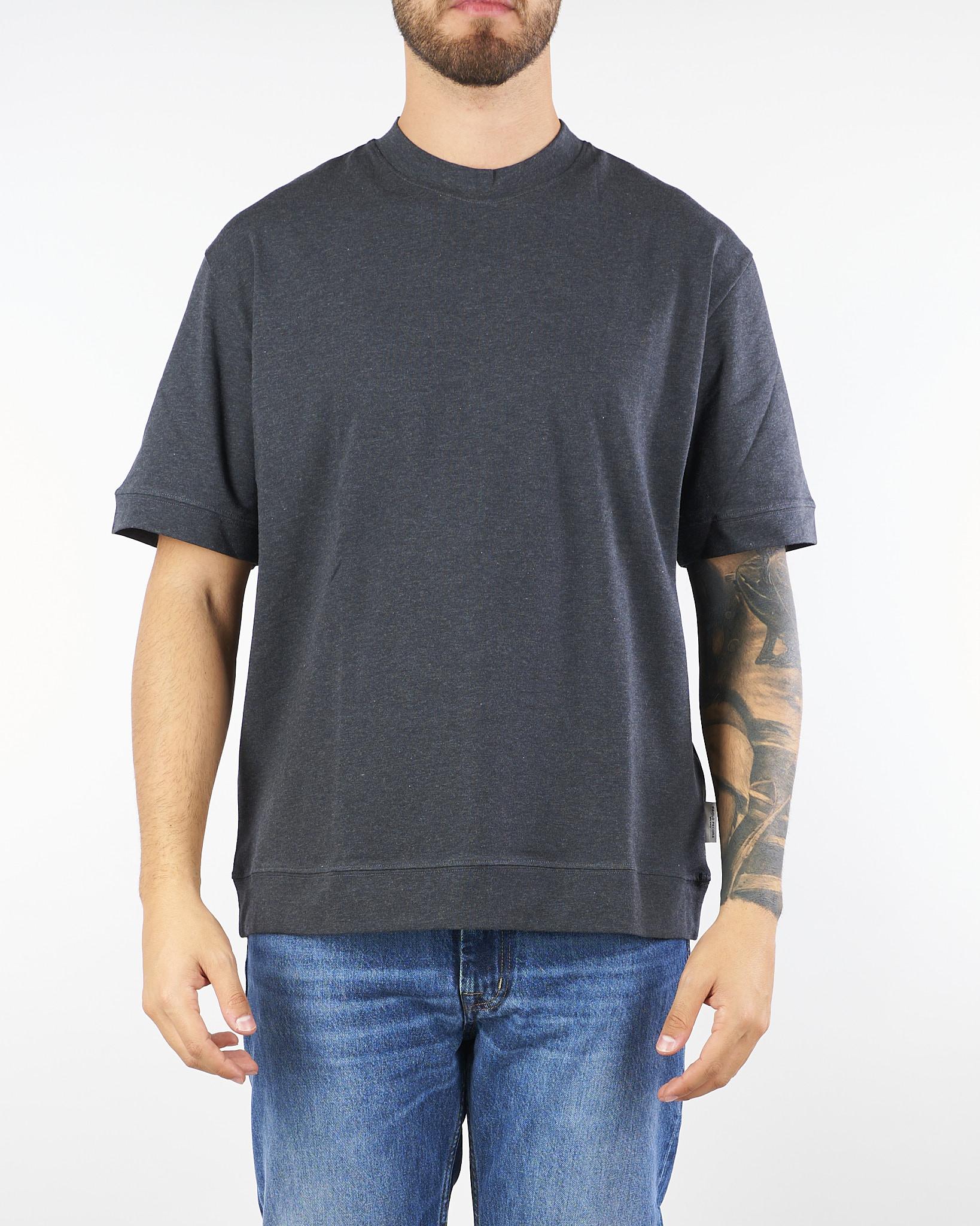 T-shirt Antracite in jersey Relaxed fit F0314074 8996 PAOLO PECORA 