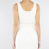 Top Avorio in maglia à jour TK74B61E2 360 ELISABETTA FRANCHI 