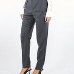 Pantalone Antracite in flanella di lana con doppia pinces RANIA 3 MAX MARA STUDIO 