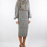 Body Nero con stampa pitone e colletto CB00657E2 110 ELISABETTA FRANCHI 