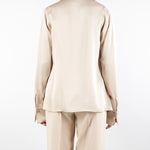 Blusa Champagne in raso con scollo morbido A3429420 91 CLIPS 