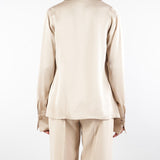Blusa Champagne in raso con scollo morbido A3429420 91 CLIPS 