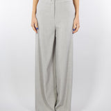 Pantalone Grigio a gamba larga vita alta