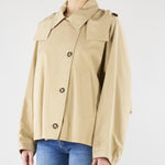 Trench corto Beige con cappuccio staccabile M6PN01 421 MEIMEIJ 