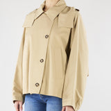 Trench corto Beige con cappuccio staccabile M6PN01 421 MEIMEIJ 