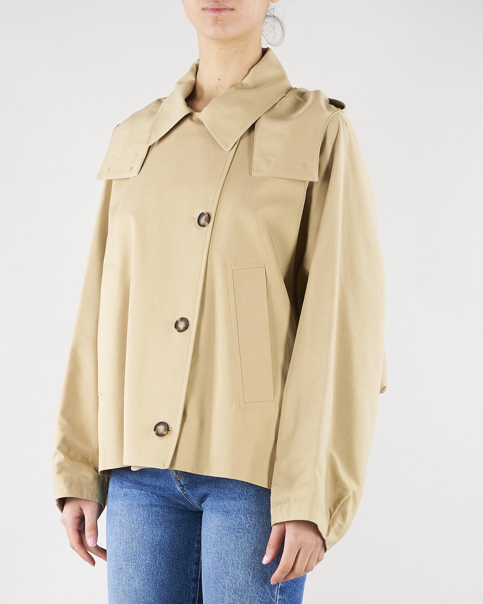 Trench corto Beige con cappuccio staccabile M6PN01 421 MEIMEIJ 