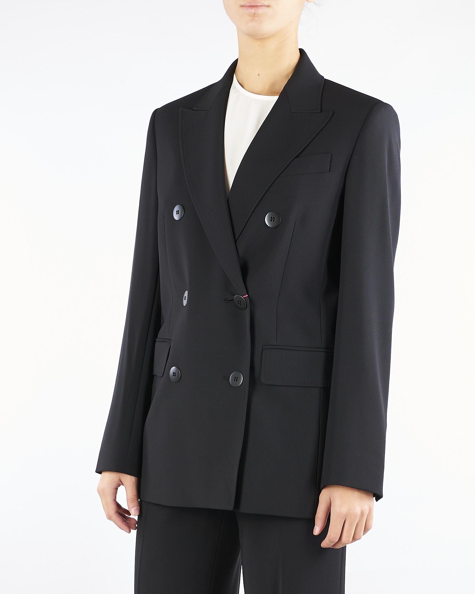 Blazer Nero doppiopetto in lana VADARE 5 MAX MARA STUDIO 