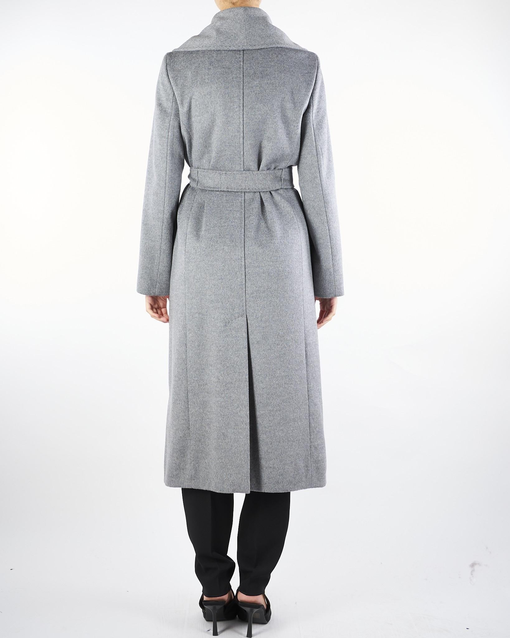 Cappotto Grigio in drap di pura lana LORIANA 11 MAX MARA STUDIO 