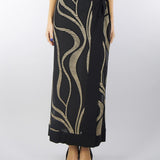 Gonna a fantasia Nero-Beige