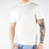 T-shirt Bianco in misto lyocell e cotone con logo al fondo EM006691AF10017 U0003 EMPORIO ARMANI 