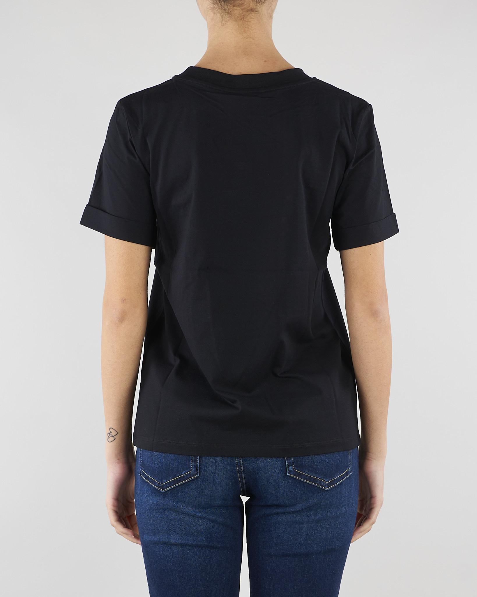 T-shirt Damas Nero in cotone con logo DAMAS 700 NENETTE 