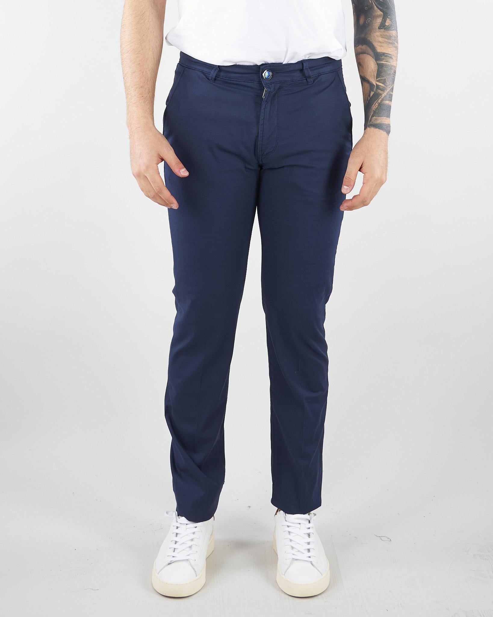 Pantalone Blu in cotone con tasche america CHINOSREY17T246 892 CAMOUFLAGE 