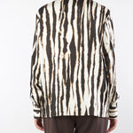 Camicia Marrone-Bianco in viscosa a fantasia A3564235 3 CLIPS 