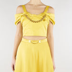 Top Sun in cotone stretch con collana TO04861E2 EV4 ELISABETTA FRANCHI 