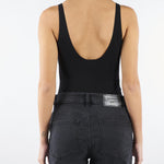 Body Nero in jersey con logo in strass BO02350E3 110 ELISABETTA FRANCHI 