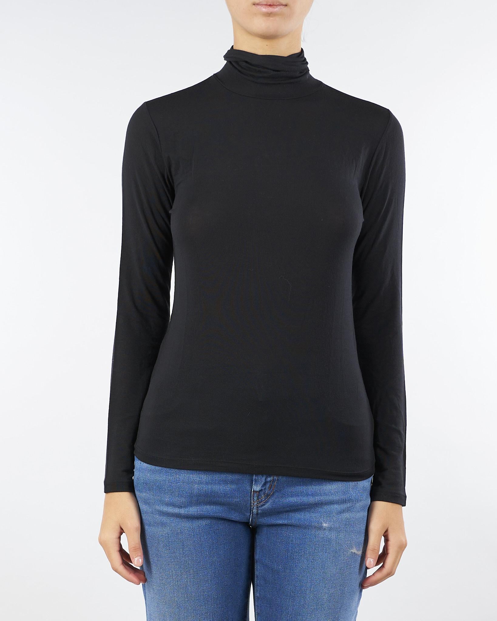 Maglia Lupetto Nero elasticizzato V58683 99 VANISE' 