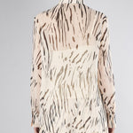 Camicia Crema-Nero in georgette stampata PBPGIRAFFA 9 PENNY BLACK 