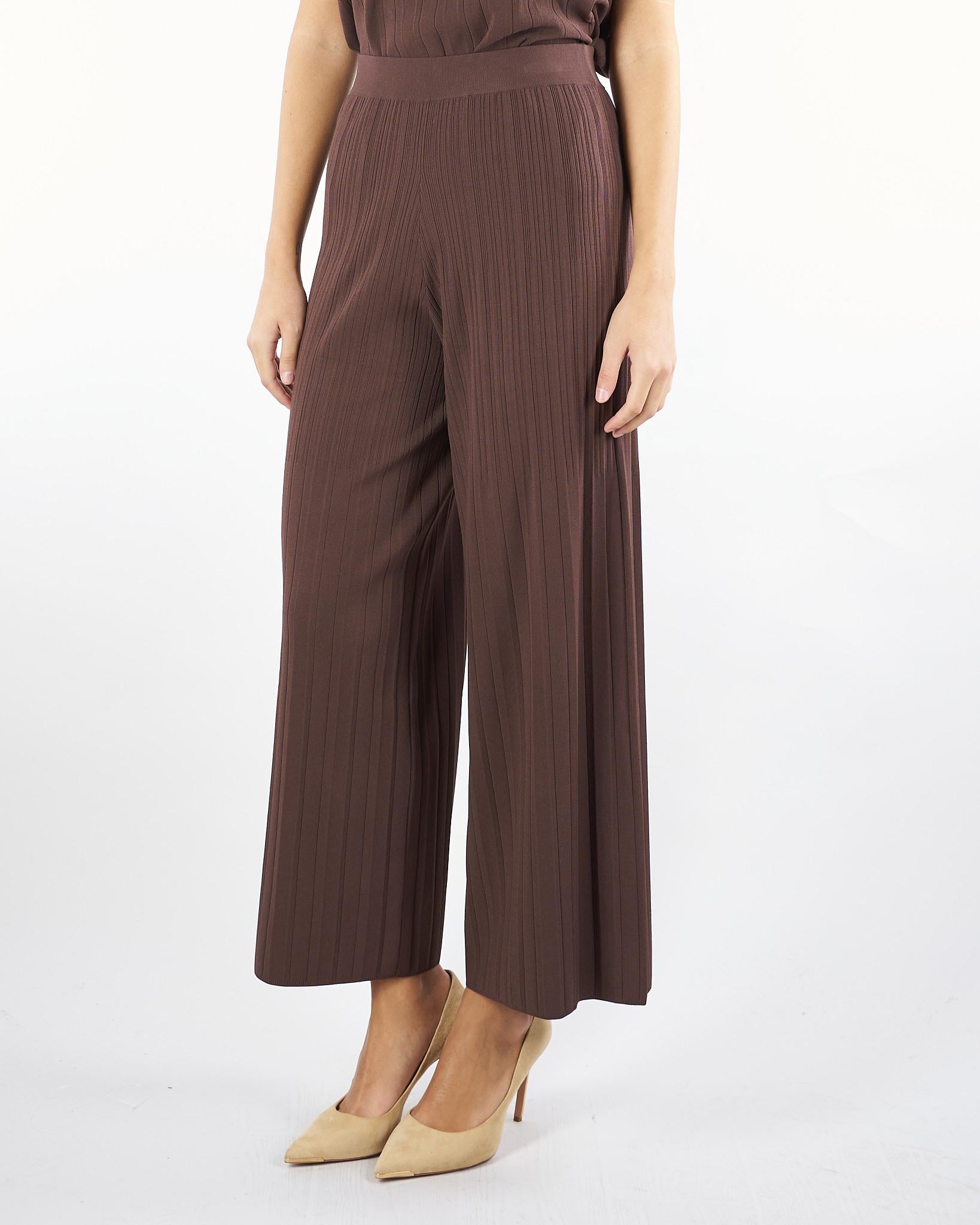 Pantalone Marrone in filato di viscosa SUPERBO 5 MAX MARA WEEKEND 