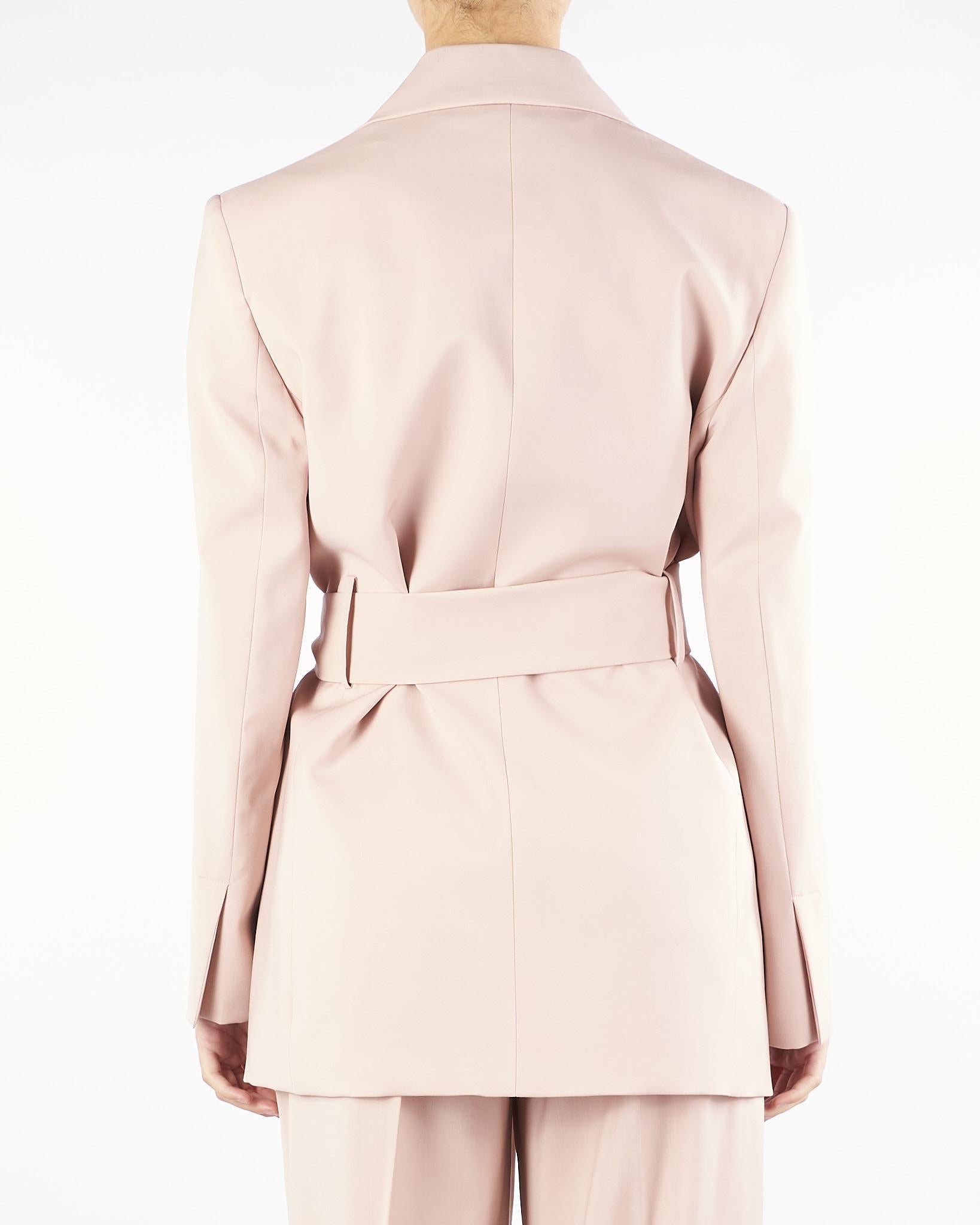 Giacca Rosa in lana con cintura TESO 4 MAX MARA WEEKEND 