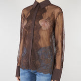 Camicia Cioccolato in pizzo RA6155J3901 90913 BLUGIRL 