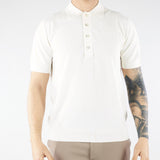 Polo jacquard Panna in maglia lavorata A046F100 1102 PAOLO PECORA 