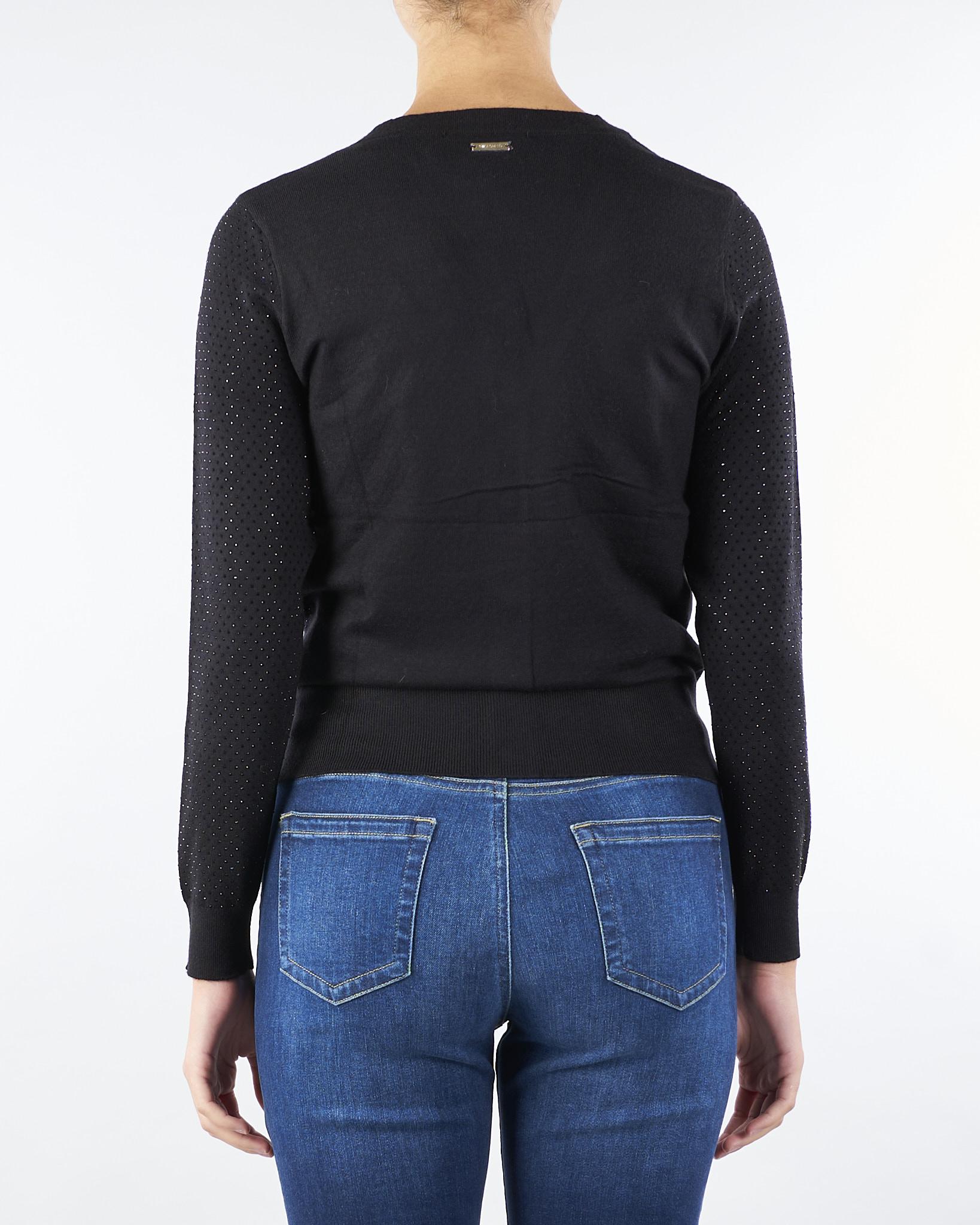 Cardigan Nero con strass all over NS063 99 NO SECRETS 