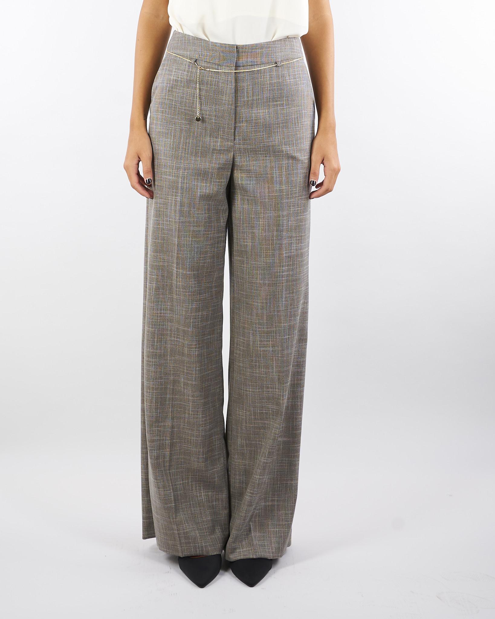 Pantaloni Tortora in tela tramata PA01501TTEL0013 V00 SIMONA CORSELLINI 