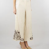 Pantalone Panna in lino con ricami MLLDOLCE 3 MARELLA 