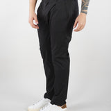 Pantalone Max Nero in cotone con elastico GC1PSS266895 D001 GOLDEN CRAFT 