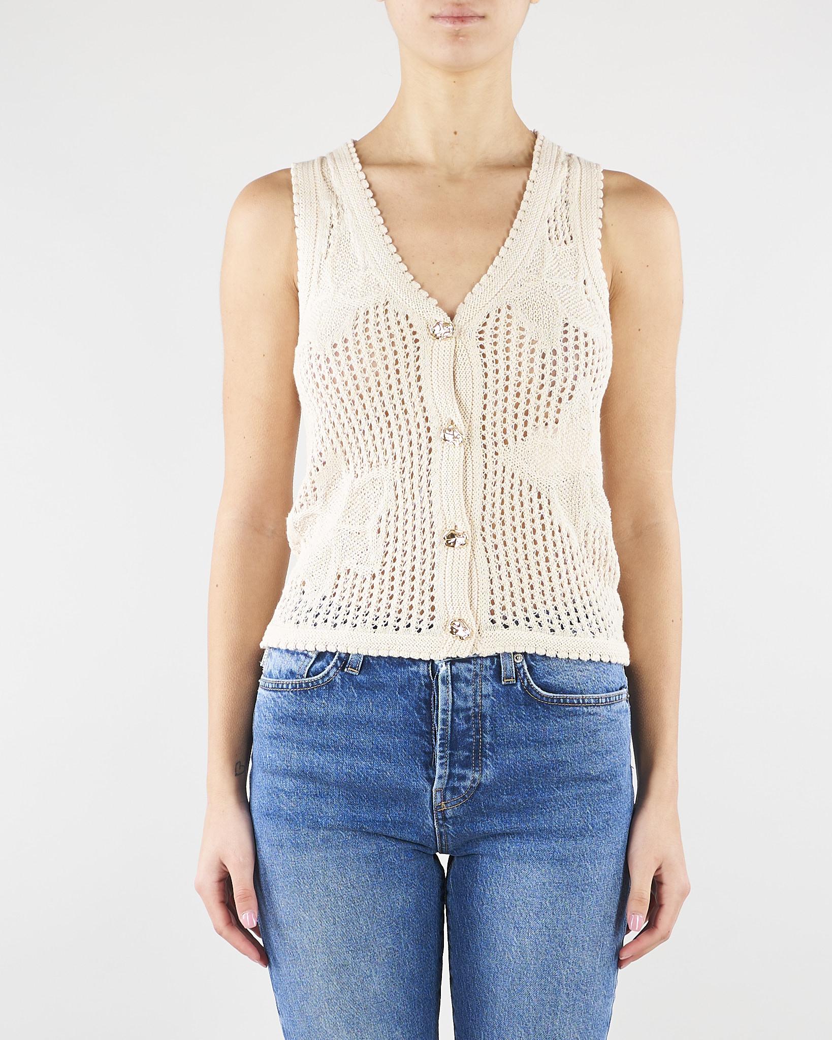 Gilet Crema in cotone MLLASTICE 1 MARELLA 