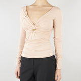 Maglia Nude in jersey con dettaglio gioiello MD02962E2 EA1 ELISABETTA FRANCHI 
