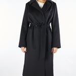 Cappotto Nero a vestaglia in lana BCOLLAG 13 MAX MARA STUDIO 