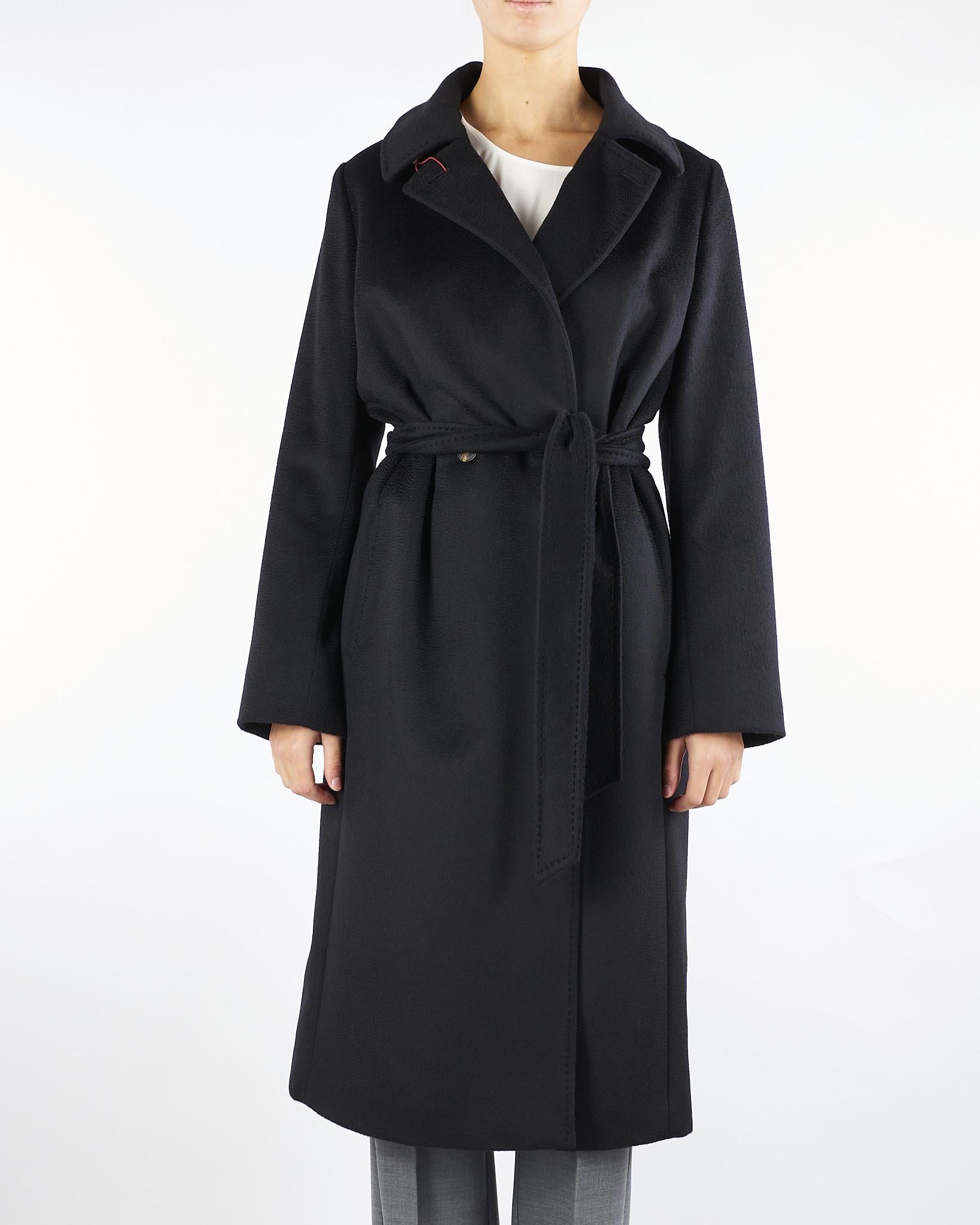 Cappotto Nero a vestaglia in lana BCOLLAG 13 MAX MARA STUDIO 