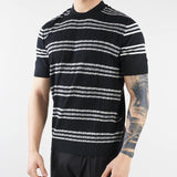 Maglia in filo con motivo righe a contrasto Paolo Pecora