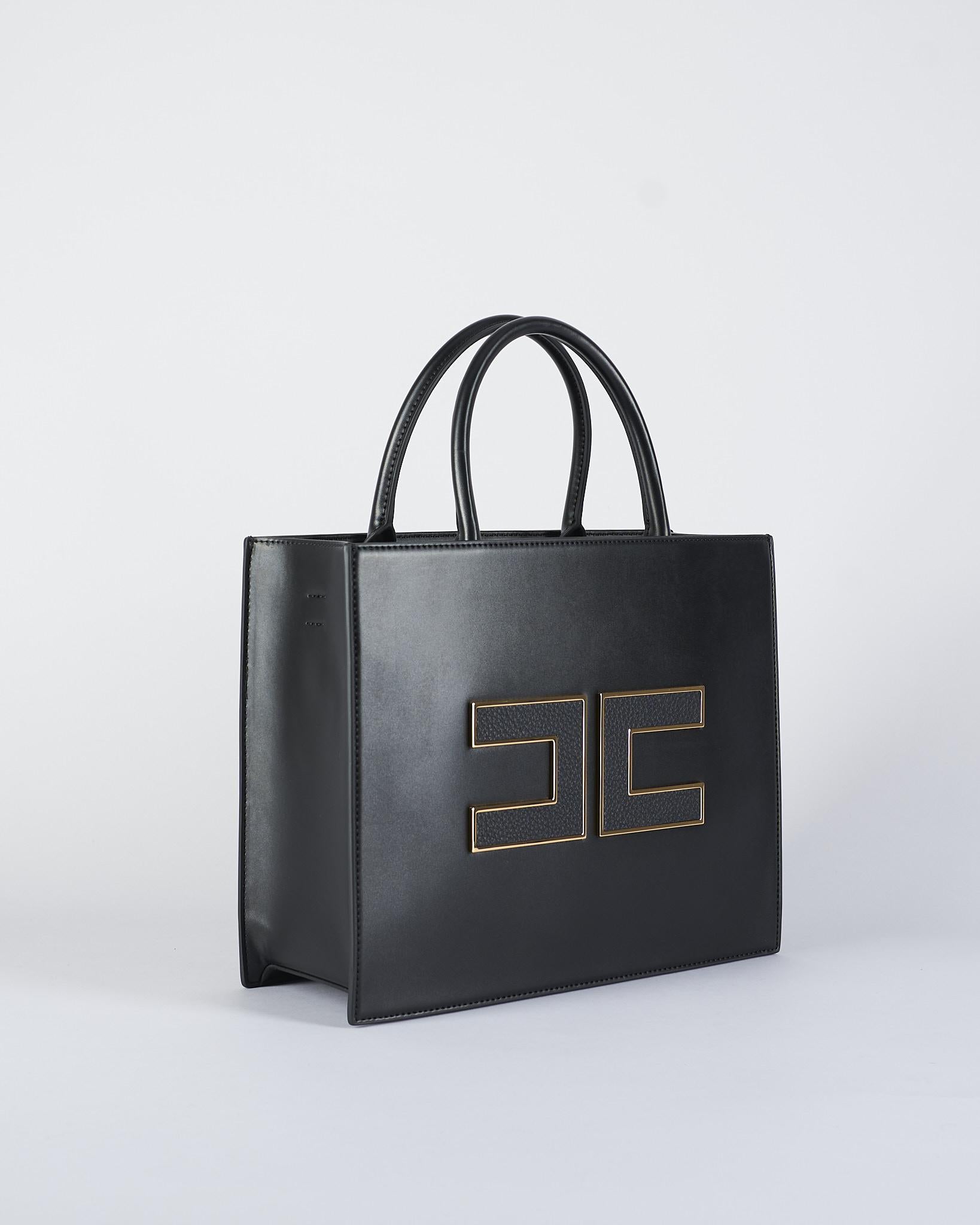 Borsa Tote grande Nero con logo BS32A56E2 110 ELISABETTA FRANCHI 