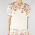 Blusa Rosa in lino a fiori con ricamo TT2573 13588 TWIN SET 