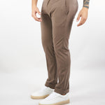 Pantalone Roxy Tortora in flanella di lana GC1PFW25266843 M084 GOLDEN CRAFT 
