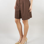 Bermuda Marrone in canvas di cotone e lino WKDECUBA 13 MAX MARA WEEKEND 