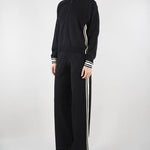 Pantalone in maglia Nero con profili a contrasto SP5NT013 0001 ICONA 