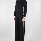 Pantalone in maglia Nero con profili a contrasto SP5NT013 0001 ICONA 