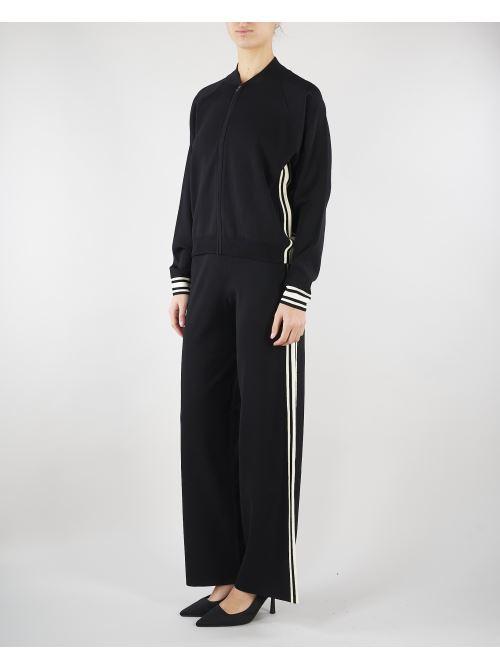 Pantalone in maglia Nero con profili a contrasto SP5NT013 0001 ICONA 
