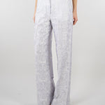 Pantalone jacquard Polvere relax fit elasticato in seta lino ricamato PT117350330051 760 SEVENTY 