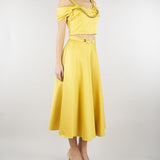 Gonna Sun in duchesse con logo gioiello GO15661E2 EV4 ELISABETTA FRANCHI 