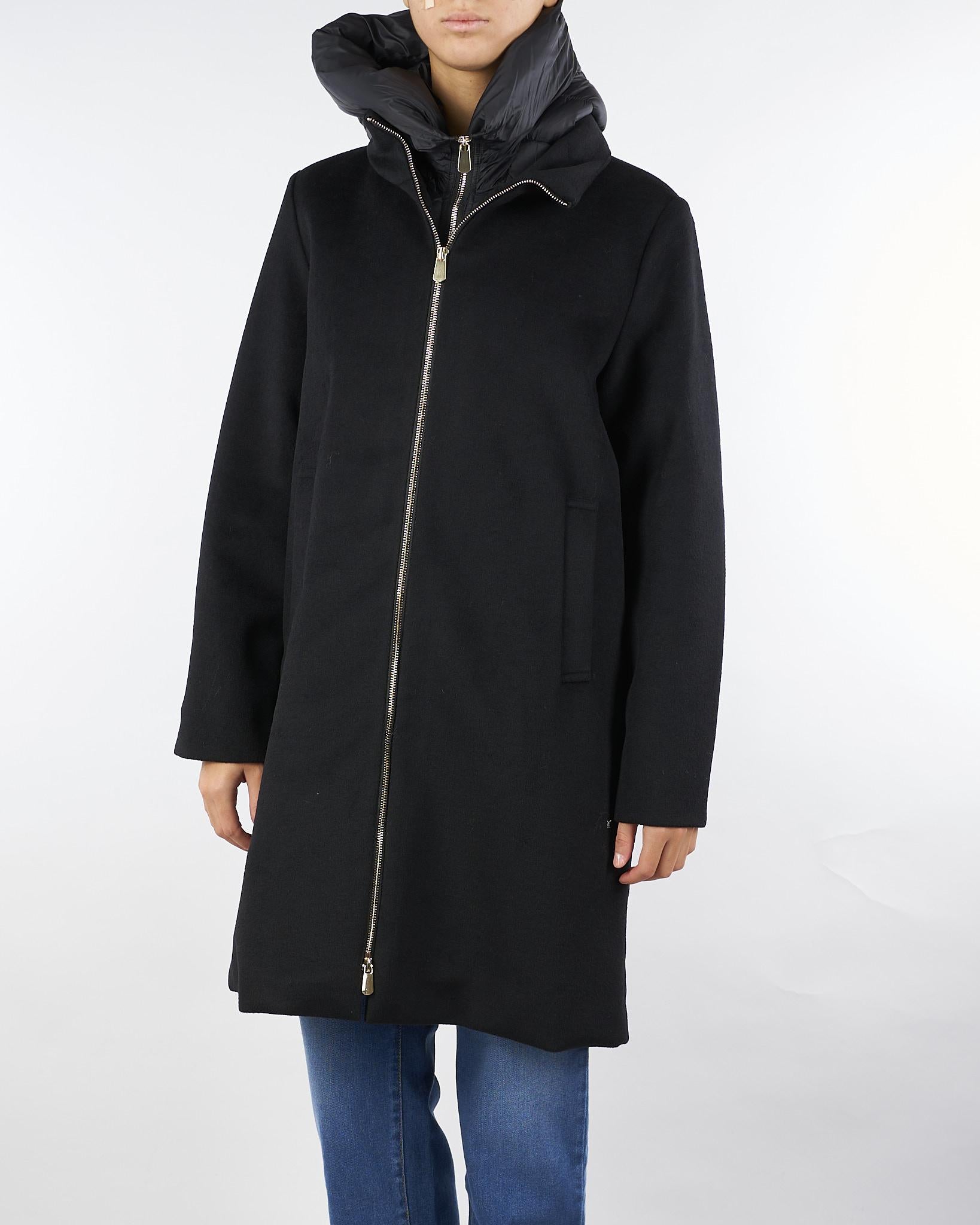 Giubbotto Nero in panno e nylon CS1711150974 999 SEVENTY 