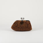 Borsa Pasticcino Bag small Marrone con perle in resina ricamate WKAESCHIMO 1 MAX MARA WEEKEND 