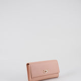 Borsa Clutch Carne con tracolla e placca logo