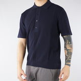 Polo jacquard Blu in maglia lavorata A027F300 6685 PAOLO PECORA 